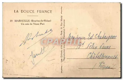Marseille — Porto Velho — A Doce França, 39 — Verso