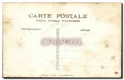 Soldados em acampamento — edição Union Postale Universelle — Némon, Philot, 67, Rue de Courbevoie, Paris — Verso