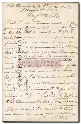 Groupe de soldats — Camp militaire — Châteauneuf-sur-Loire, 1912 — Verso