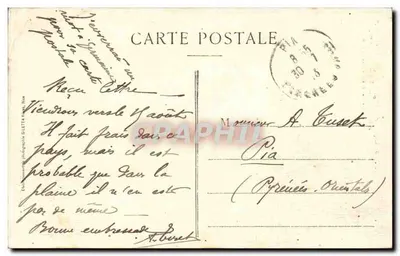 Túnel de Escaffarels — Annot (s.-x.) alt. 700 m. — Edição Féraud, cabeleireiro - Annot — Verso