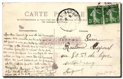 Kamp LA COURTINE — De Tentes — Mothe, uitgever, Aubusson — Achterkant