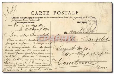 Campo de Mailly — Vista geral — Bureau Militaire de Meaux — Verso