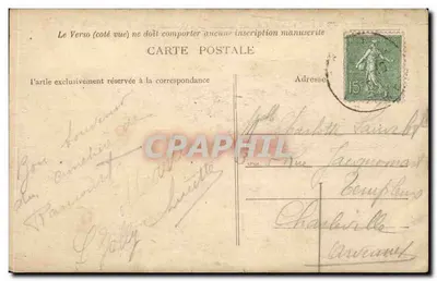Cartolina d'epoca Rancourt Panoramica del cimitero militare dove riposano 7000 valorosi — Verso