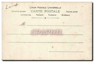 Orléans — Tuin van het Hôtel de Ville — Antieke ansichtkaart van Calloches — Achterkant