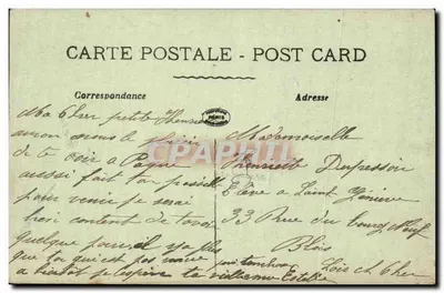Ruínas de MONTDIDIER — Place Parmentier, a Estátua foi levada pelos Alemães — La Sonne — Verso