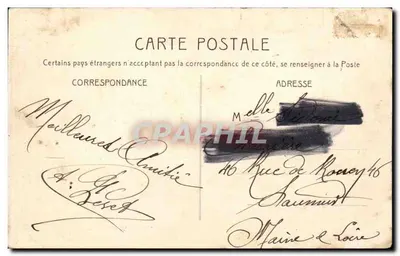Saint-Aignan (Loir-et-Cher) — A Escada monumental do Castelo — editor desconhecido, n° (13) — Verso