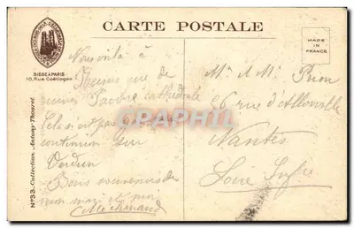 Reims Cattedrale — DISTRUZIONE DELLE VOLTE DEL TRANSEPT — DIC. 1916 — Editore: Tipografia dei Dipartimenti — Verso