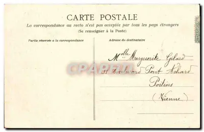 Angers — Plac Zgromadzenia — Hotel Pocztowy i Telegraficzny — Héliotypie Dugas et Cie, Nantes — Rewers