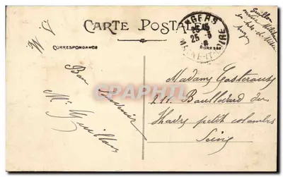 Angers — Hotel dos Correios e Telégrafos — Hotel St-Julien e Rua Saint Maurille — Edição 'Au Pèle-Mèle' G. Ducardon — Verso