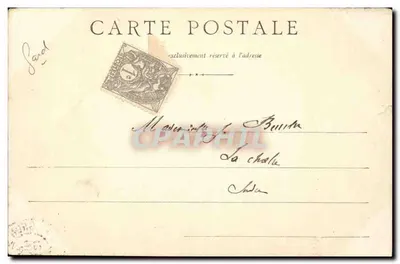 Villeneuve les Avignons Bilhete postal antigo Tour philippe le bel — Verso