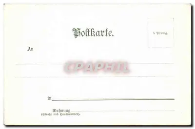 Família sob guarda-chuva na floresta — Schwarzwaldbild — Johannes Eichlepp & Co., Freiburg — Verso