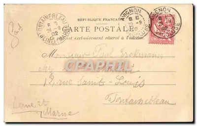 Nîmes — Katedra św. Łukasza — Maison Universelle, Nîmes, nr 30 — Rewers