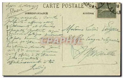 LYON — La Saône i ogólne widok z restauracji Gay, w Fourvière — LL. — Rewers