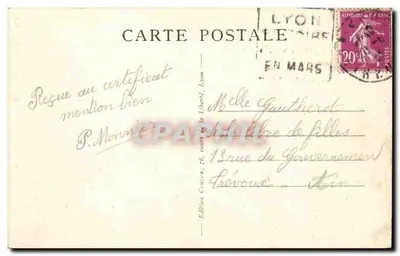 LYON — Notre-Dame de Fourvière — Uitgave Couzon — Achterkant