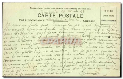 Bordeaux Stara pocztówka Most z kamienia (widok z wieży Świętego Michała) W tle Bastide — Rewers