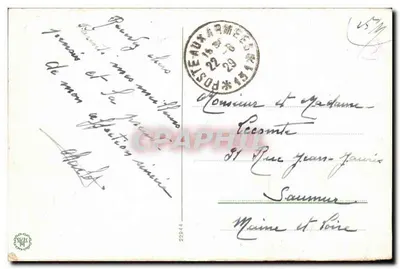 Koblenz — O Deutsches Eck, vista desde o Éhrenbreitstein — editor não identificado, n° de série 22944 — Verso