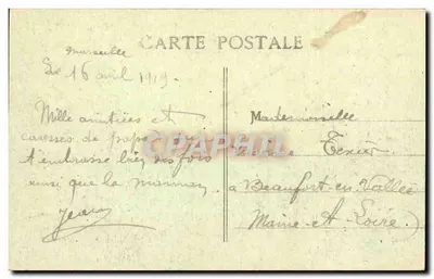 Marseille - Zamek If - widok morski z jachtami - wydawca nieznany — Rewers
