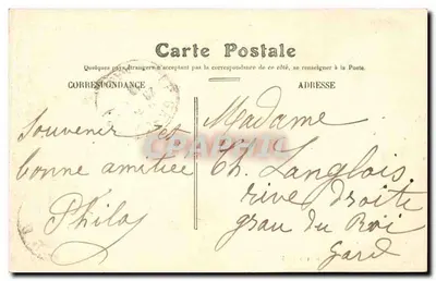 Nîmes — Trzy Piliery — Wydawca nieznany, nr serii 5 — Rewers