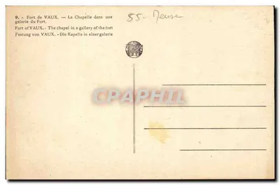 Capela em uma galeria do Forte de Vaux — Verdun, editor Verdun — Verso
