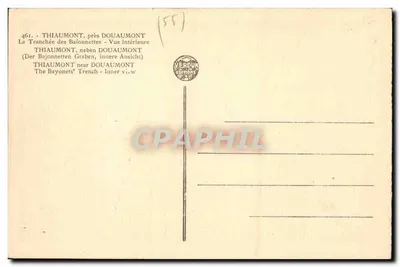 Thiaumont niedaleko Douaumont — Tranchée des Baïonnettes — Wydawnictwo Verdun — Rewers