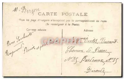Mulher com buquê de flores — Boa Ano — Bassette, n°1612 — Verso