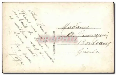 Kobieta w kapeluszu z piórami — Szczęśliwe Nowe Rok — Wydawca R. C. 327 — Rewers