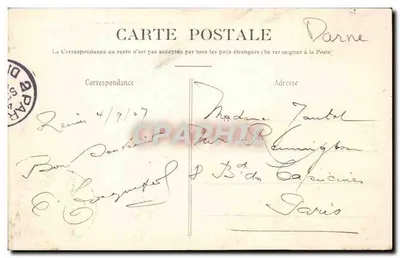 Reims - Praça e Estátua de Colbert — editor desconhecido, n° 112 — Verso