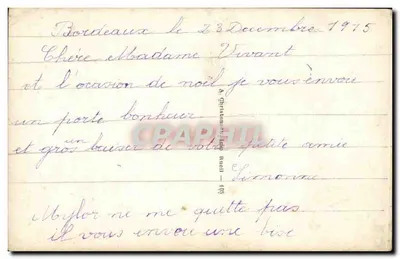 Cherubini i guja — Szczęśliwe Boże Narodzenie — Wydawca J. Ex, nr 4853 — Rewers