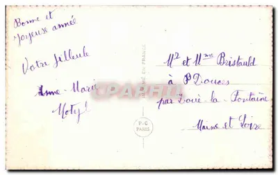 Zimowy krajobraz z zasnieżonymi domami — P-C 5069 — P-C PARIS — Rewers