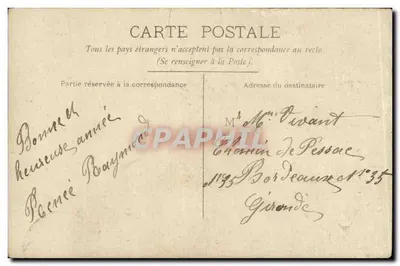 Casal diante da lareira — Boa Ano — Circe, n° 5051 — Verso