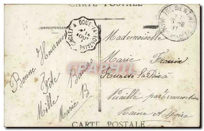 Kobieta w stroju stylu victoriańskim — dekor kolumn i kwiatów — Irène, nr 3358 — Rewers