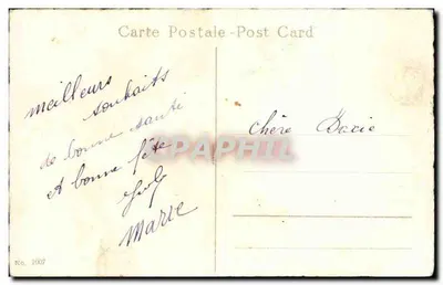 Buquê de rosas e violetas — editor Carte Postale-Post Card, n° 1007 — Verso