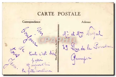 Rouen — Bursa — Grupa z Dome, autor R. Veflet, rzeźbiarz — Rewers