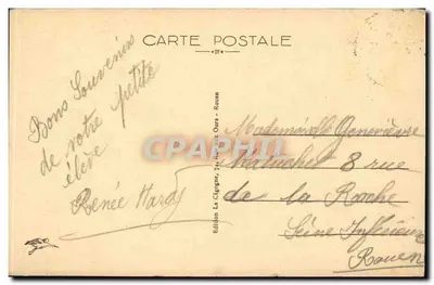 Rouen — Katedra — Widok ogółem — Wydawnictwo La Cigogne, 76, rue aux Ours - Rouen — Rewers