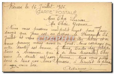 Rouen — Fontanna św. Marii — nr 481 — Rewers