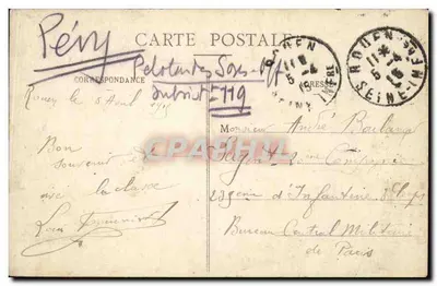 Rouen — Kościół Świętego Ouena (strona północna) — C.V. 335 — Rewers