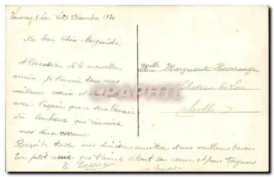 Casal apaixonado — cena romântica — DIX PARIS 2277 — Verso