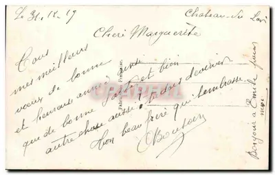 Casal em traje de festa — Boas Festas — E:M 423 — Verso