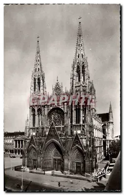 Façade de l'Église Saint-Ouen — Rouen — Éditeur Estel, n° série non visible