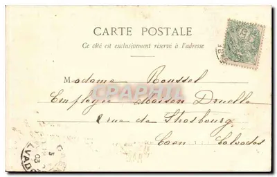 Argentan - Hotel de Ville e Caserne — E. Roussel, editor. Argentan, Cliché D. — Verso