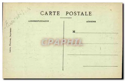 Chartres — Pomnik Pasteura — L. V. Boulevarde Chartres — Rewers