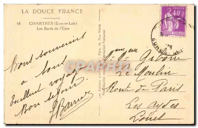 Chartres — Brzegi rzeki Eure — Wydawnictwo Art Martel — Rewers