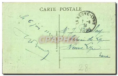 Katedra w Chartres (E-et-L) — Panny z Pilieru — G. Foucault, wyd., Dreux — Rewers