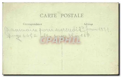 Noyon po wojnie — Rue Corbeau — G. Compiègne, fot. Noyon — Rewers