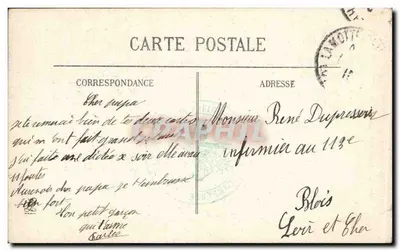 As tropas do Kronprinz 'trabalharam' na prefeitura de Acy-en-Multien — Bilhete postal antigo n°324 — Verso