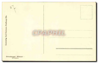Strasburg — Katedra Najświętszej Maryi Panny — widok z północy — wydawca Emil Hartmann, nr 67 — Rewers