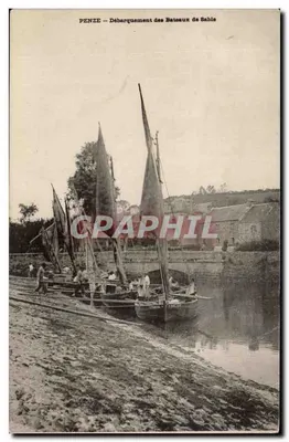 PENZE — Débarquement des Bateaux de Sable — éditeur impr. sur la carte