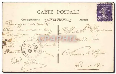 Castelo de Avricourt — antes e depois do ataque alemão — Edição Cattet — Verso
