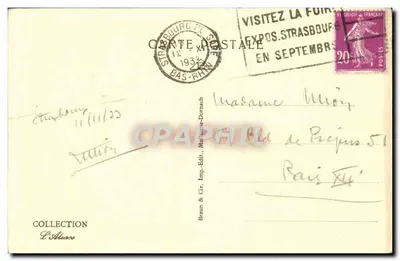 Strasbourg — Katedra — Braun & Cie, Wyd. Druk., Dornach — Rewers