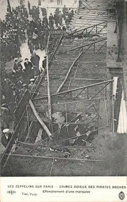 Os Zeppelins sobre Paris — Crimes odiosos dos piratas alemães — Colapso de uma marquise — Visé, Paris